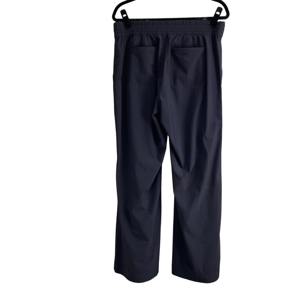 Athleta Chelsea Wide Leg Pant Black Featherwight Stretch Travel Work Sz 12 - Picture 6 of 10